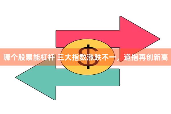 哪个股票能杠杆 三大指数涨跌不一，道指再创新高