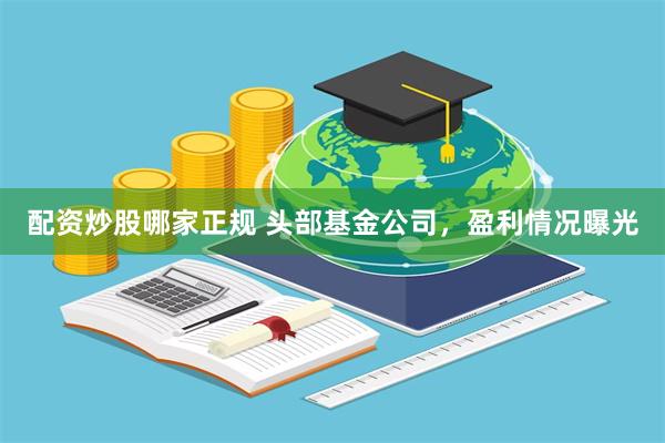 配资炒股哪家正规 头部基金公司，盈利情况曝光