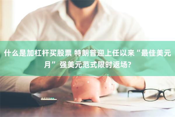 什么是加杠杆买股票 特朗普迎上任以来“最佳美元月” 强美元范式限时返场?