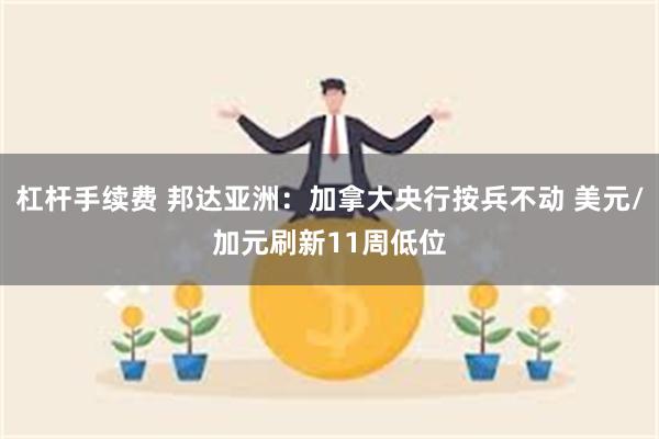 杠杆手续费 邦达亚洲：加拿大央行按兵不动 美元/加元刷新11周低位